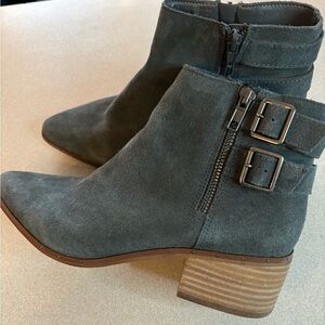 Bleecker and Bond Georgie Gray Suede Boho Rustic Booties